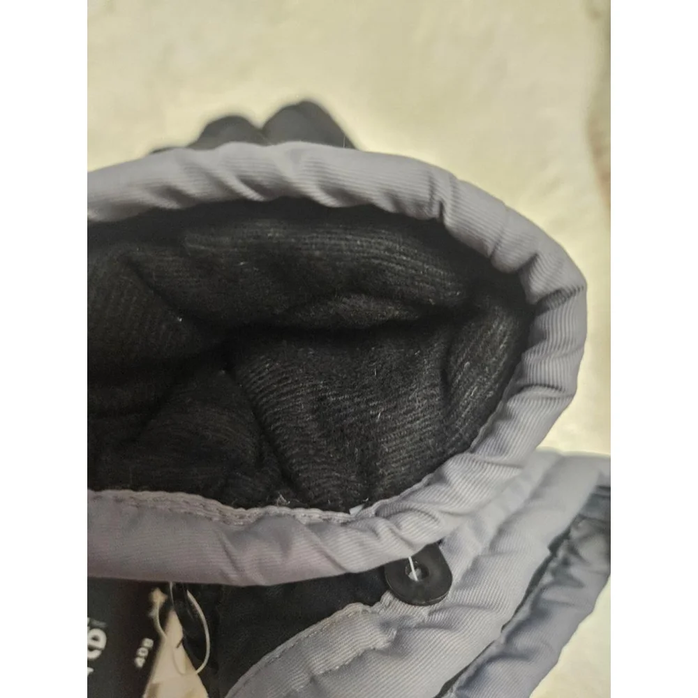 Boys NICE CAPS Mittens 4-7 Years Black Grey Thinsulate